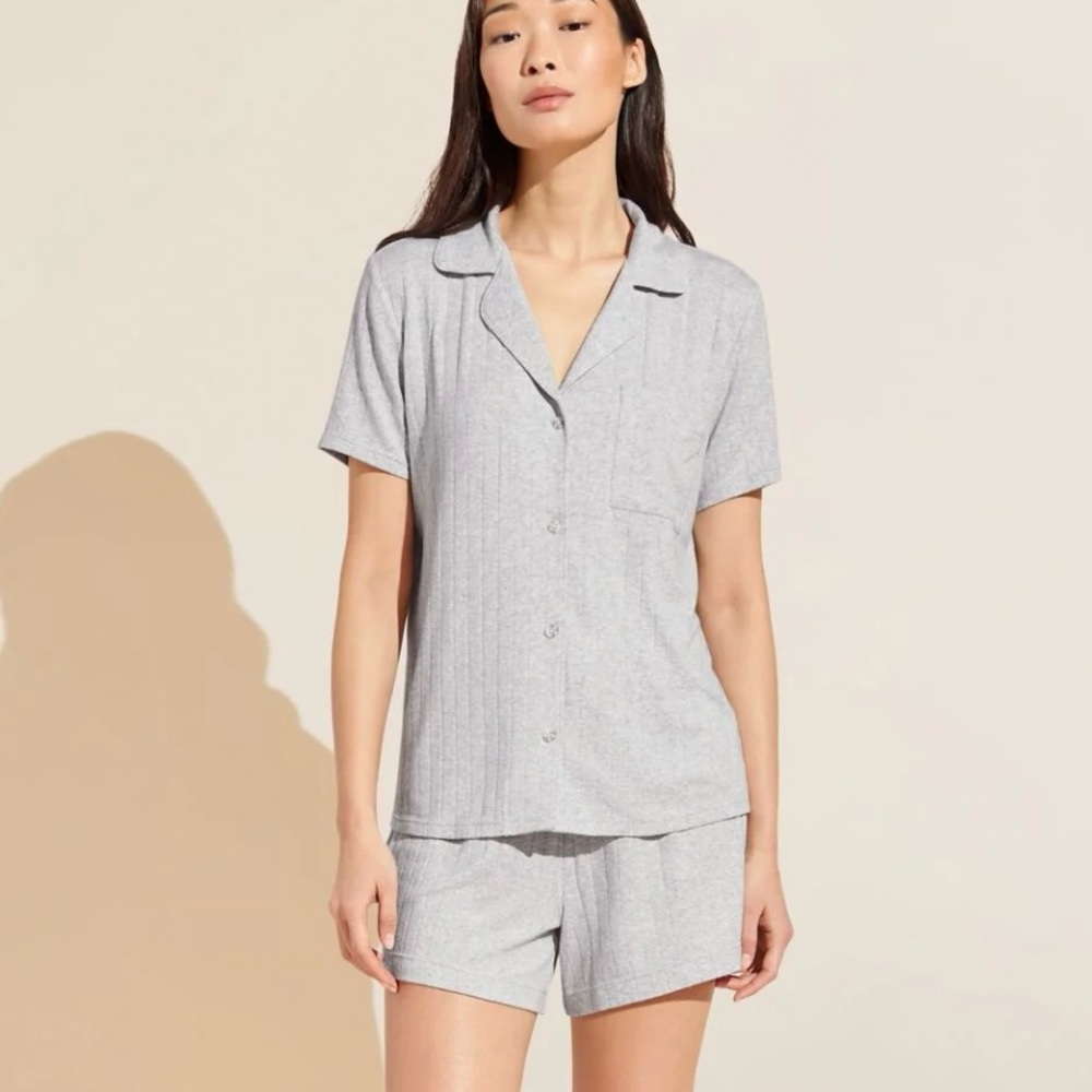 Eberjey Pajama Set Light Grey M